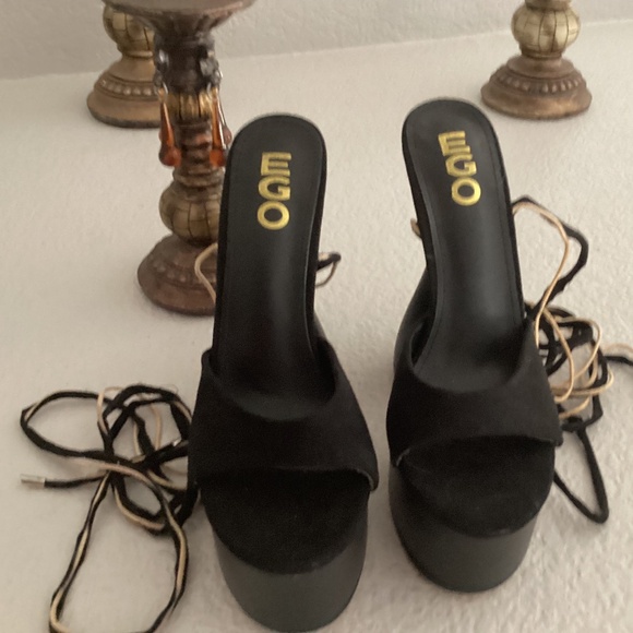 EGO Shoes - EGO Bite Me Platform High Heels, Size 5, Color Black